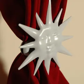 LIEDECO Donauklammern Motiv Sonne' für Gardinenstangen weiß