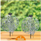 bmf-versand Solarleuchte 2er Set 40 cm spritzwassergeschützt 51,0 cm warmweiß