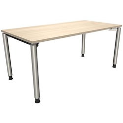 fm Büromöbel Schreibtisch »Fastline« 160 cm 4-Fuß braun, 160x82x80 cm
