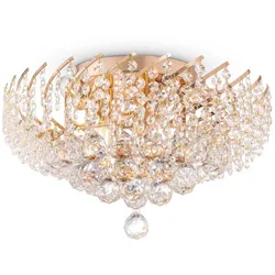 Karolina Kristall Deckenleuchte gold Metall 41cm