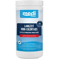 mediPOOL Langzeit-Minichlor Tabs 20 g, Chlortabletten, Chlorlangzeittabletten, Poolreinigung, Inhalt:1 kg