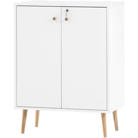 MÖBELPARTNER Aktenschrank Jonte, 150577 kreideweiß 1 Fachboden 65,2 x 39,0 x 86,5 cm