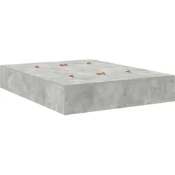 Bettgestell mit Stauraum Beton Grau 135x190 cm