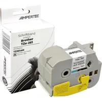 Ampertec P-Touch Band kompatibel zu TZe-261 schwarz auf weiß