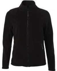 James® & Nicholson Damen Fleecejacke JN781, black JN781 , 1 Stück, Größe: 3XL