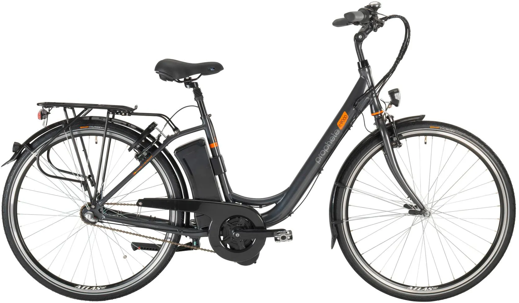Prophete E-Bike »Geniesser e9000«, 3 Gang, Shimano, Nexus, Mittelmotor 250 W, Pedelec Prophete anthrazit 46 cm