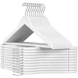 Songmics Kleiderbügel Ahornholz 20, Weiß