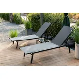 Gardissimo Madrid Doppelliege Sonnenliege 200 x 120 x 30 cm Grau
