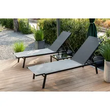 Gardissimo Madrid Doppelliege Sonnenliege 200 x 120 x 30 cm Grau