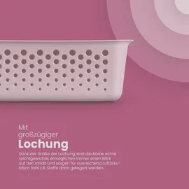 ProHome Aufbewahrungskorb Modularer Kunststoffkorb 25 x 16 x 8 cm rosa