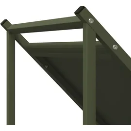 vidaXL Kaminholzregal Kaltgewalzter Stahl 70 x 43 x 34,5 cm Olivgrün