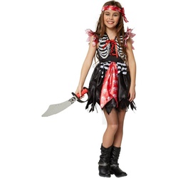 dressforfun Piraten-Kostüm Mädchenkostüm Piratenprinzessin rot|schwarz|weiß 104 (3-4 Jahre) – 104 (3-4 Jahre)