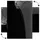 ALLboards Glas Magnettafel 80 x 60 cm Schwarz