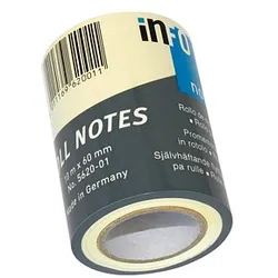 inFO Ersatzrolle Haftnotizen-Rolle 5620-01 gelb, 1 Rolle
