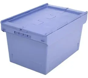 Bito Mehrwegbehälter mit Deckel/Bügel/Kufe / MBD64321 L600xB400xH353 mm, taubenblau