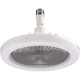MiOYOOW Deckenventilator Leuchte, 2-in-1 LED Deckenventilator mit Beleuchtung LED Deckenventilator mit Universellem E27 Spiralkopf für Schlafzimmer, Wohnzimmer, Küche, Esszimmer