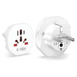 TECH-PROTECT Universal-reiseadapter von EU Weiß