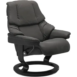 Stressless "Reno", mit Classic Base, Größe S, M & L, Gestell Schwarz grau 75 cm x 106 cm x 75 cm