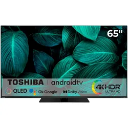 E (A bis G) TOSHIBA LED-Fernseher Fernseher Gr. 65, schwarz