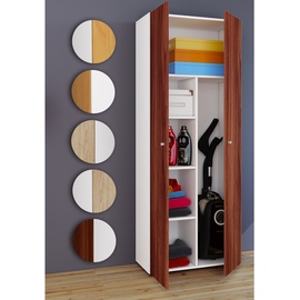 VCM Besenschrank 6 Fächer Maße: B. 70 x H. 178 x T. 40 cm Haushaltsschrank Mehrzweckschrank Vandol