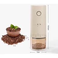 XDeer Kaffeemühle Kaffeemühle, USB Wiederaufladbare Elektrische Kaffemühle mit Keramik, Kegelmahlwerk, Einstellbarer Grobheit, Kaffeemühle Tragbare beige|gelb