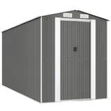 vidaXL Geräteschuppen 1,92 x 4,40 m Hellgrau