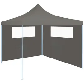 vidaXL Pavillon-Seitenwand mit Fenstern 6x2 m Anthrazit