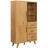 FineBuy Hochschrank 40 x 40 x 188 cm Braun
