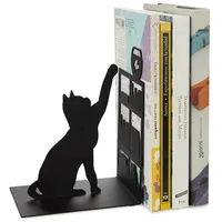 Trendform balvi Buchstütze Fishing Cat Schwarz Farbe bookend mit