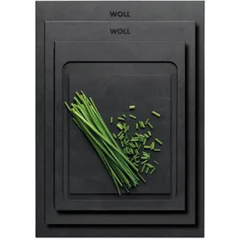 WOLL Cut & Serve, Schwarz, Naturmaterialien, 4-teilig, Küchenzubehör, Schneidebretter