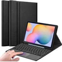 Fintie Tastatur Hülle für Samsung Galaxy Tab S6 Lite 10,4 Zoll 2024/2022/2020 Tablet mit Magnetisch Abnehmbarer Deutscher Tastatur und Touchpad Keyboard, Schwarz