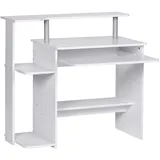 FineBuy Computertisch 94x90,5x48,5 cm Schreibtisch Modern mit Tastaturauszug