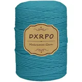 DXRPO Makramee Garn 3 mm x 300 m, Natürliches Makramee, Baumwollgarn Macrame Cord, Baumwollkordel Wird Verwendet Wandbehang, Makramee Blumenampel, DIY Handwerk Pflanze Aufhänger Boho Deko(Blau)
