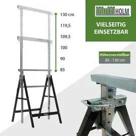 Trutzholm Arbeitsbock Stahl 800 kg schwarz 7-fach höhenverstellbar