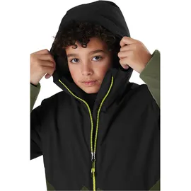 KILLTEC Jungen Skijacke/Funktionsjacke mit Kapuze und Schneefang KSW 383 BYS SKI JCKT, schwarz, 164, 42096-000