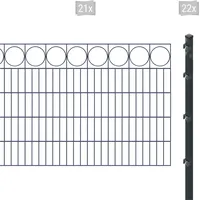 Arvotec Doppelstabmattenzaun »ESSENTIAL 100 zum Einbetonieren "Ring" mit Zierleiste«, Zaunhöhe 100 cm, Zaunlänge 2 - 60 m 54510238-0 anthrazit H/L: 100 cm x 42 m