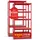 Stagecaptain Heavyrack Lagerregal Holzböden Rot, max. 875 kg 4x Set