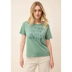 T-Shirt CECIL, Damen, Gr. S (38), matcha grün, Jersey, Obermaterial: 100% Baumwolle, bedruckt, casual, Rundhals, Kurzarm, Shirts