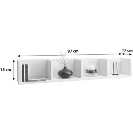 VCM my home Wandregal Honsa buche 97,0 x 17,0 x 15,0 cm