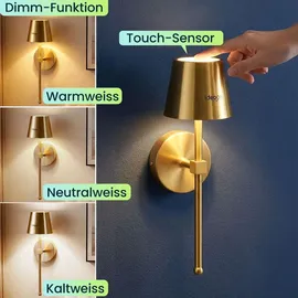 ideoon lights Elegante LED Wandleuchte (2er-Set) 44 hochwertige LEDs Gold