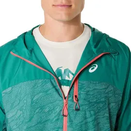 Asics Fujitrail Packable Jacke Herren Rainy Lake/Birch XL