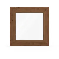 Fenster Mooreiche, Kunststoff, aluplast IDEAL® 4000, Dekorfarbe Mooreich, 510x510 mm, festverglast, individuell konfigurieren