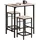 SoBuy Bartisch-Set mit 2 Hockern 80 x 50 x 87 cm Holzfarbe