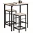 SoBuy Bartisch-Set mit 2 Hockern 80 x 50 x 87 cm Holzfarbe