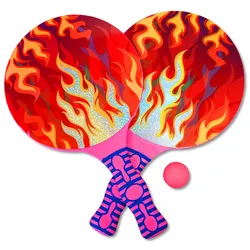 Toi-Toys - GO PLAY Beach Tennis - Flames, 2 Schläger + Ball