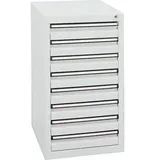 Stumpf Schubladenschrank Serie STS 410, 8 Schubladen lichtgrau (8x100mm)