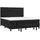 vidaXL Boxspringbett mit Matratze Schwarz 180x200 cm Samt