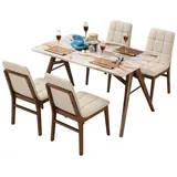 Marmor Ess Tisch Designer Wohn Zimmer Tische Holz Küche Italienische Möbel Neu - Weiß