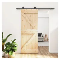 vidaXL Schiebetür mit Beschlag 70x210 cm Massivholz Kiefer