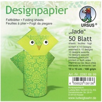 Ursus 22826899 - Designpapier Jade, 100g/qm 10x10cm VE=50 Blatt